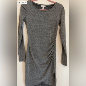 Leith Gray Long Sleeve T Shirt Dress, small